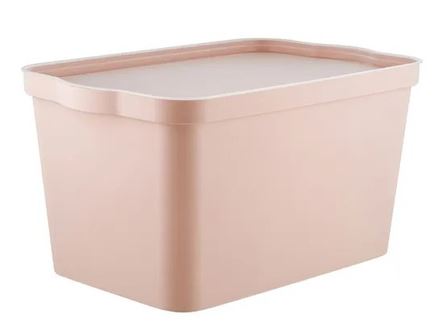 Ящик для хранения Keeplex Happy 24л  45.2*29.8*24.4см. розовый зефир